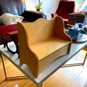 Handmade doll bench